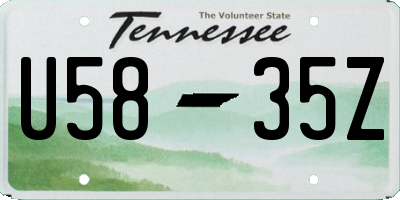 TN license plate U5835Z