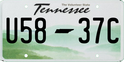 TN license plate U5837C