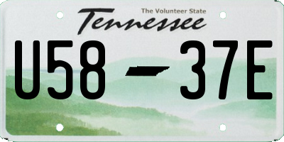TN license plate U5837E