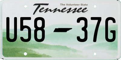 TN license plate U5837G