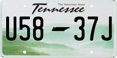 TN license plate U5837J