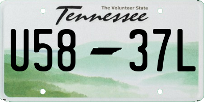 TN license plate U5837L