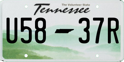 TN license plate U5837R