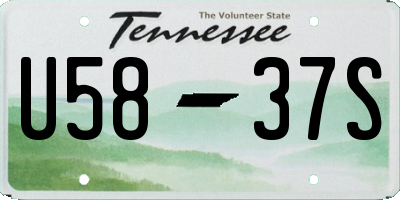 TN license plate U5837S
