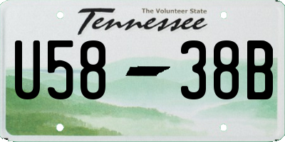 TN license plate U5838B
