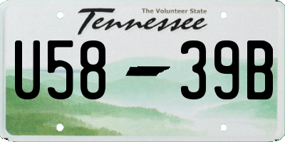TN license plate U5839B