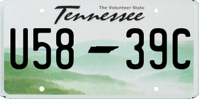 TN license plate U5839C
