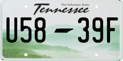 TN license plate U5839F