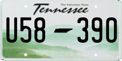TN license plate U5839O
