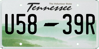 TN license plate U5839R