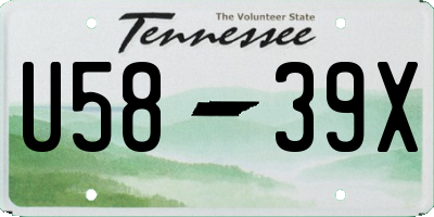 TN license plate U5839X