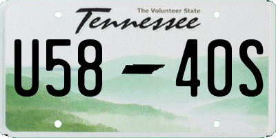 TN license plate U5840S