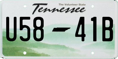 TN license plate U5841B
