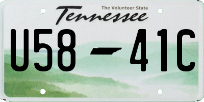 TN license plate U5841C