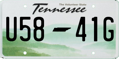 TN license plate U5841G