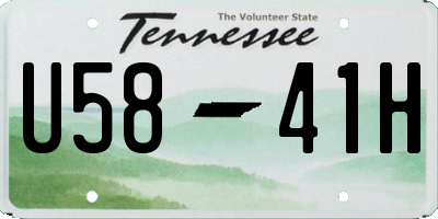 TN license plate U5841H