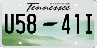 TN license plate U5841I