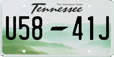 TN license plate U5841J