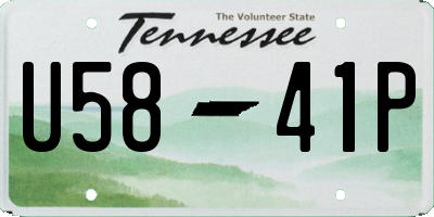 TN license plate U5841P