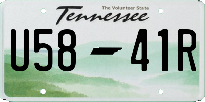 TN license plate U5841R