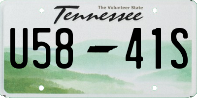 TN license plate U5841S