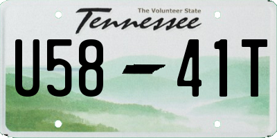 TN license plate U5841T