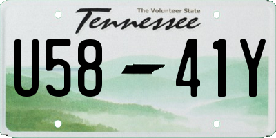 TN license plate U5841Y