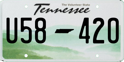 TN license plate U5842O