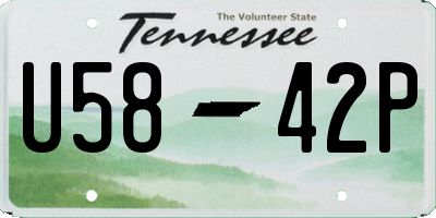 TN license plate U5842P