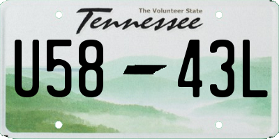 TN license plate U5843L