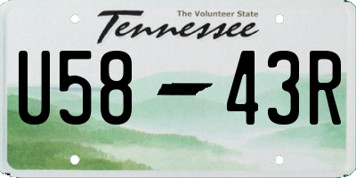 TN license plate U5843R