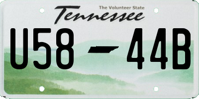 TN license plate U5844B