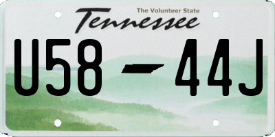 TN license plate U5844J