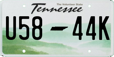 TN license plate U5844K