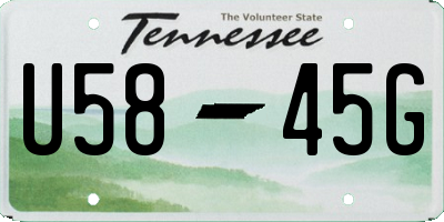TN license plate U5845G