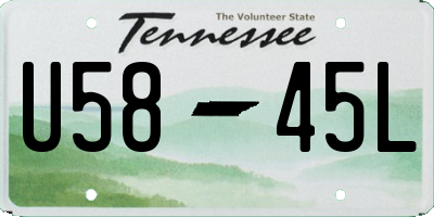 TN license plate U5845L