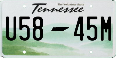 TN license plate U5845M