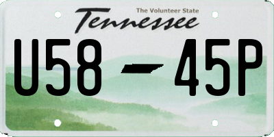 TN license plate U5845P