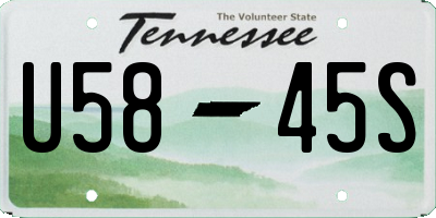 TN license plate U5845S