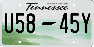 TN license plate U5845Y