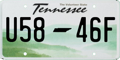 TN license plate U5846F