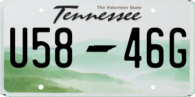 TN license plate U5846G