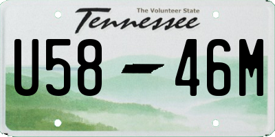 TN license plate U5846M