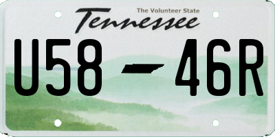 TN license plate U5846R