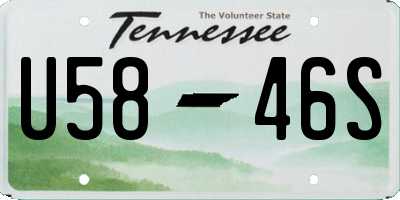 TN license plate U5846S
