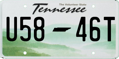 TN license plate U5846T