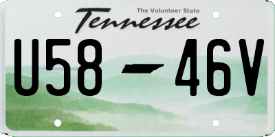 TN license plate U5846V