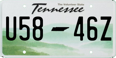 TN license plate U5846Z