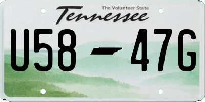 TN license plate U5847G