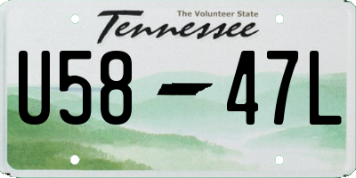 TN license plate U5847L